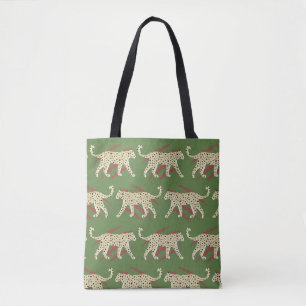 Bolsa Tote Abstrato Leopardo-Leopardo-Desenho-Mão com Sk Anim