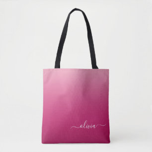 Bolsa Tote Abstrato Magenta Burgundy Magenta Magenta - Chic M
