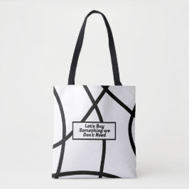 Bolsa Tote abstrato minimalista preto e branco