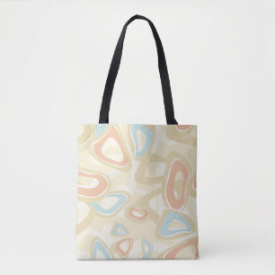 Bolsa Tote Abstrato moderna forma geométrica impressão pastel