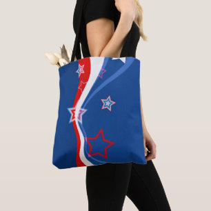 Bolsa Tote Abstrato moderno da bandeira americana