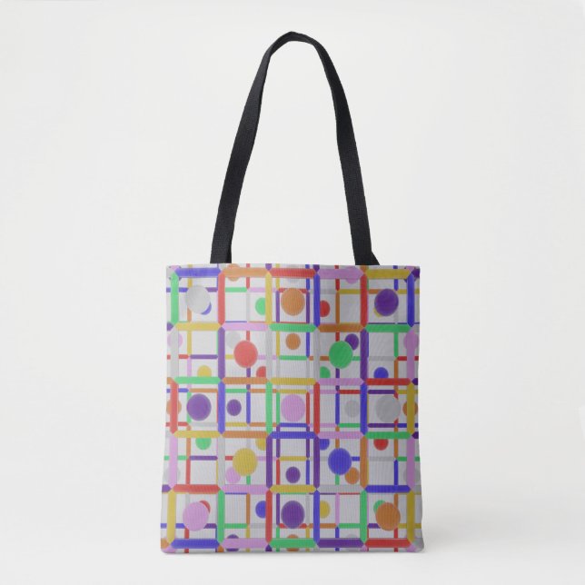Bolsa Tote Abstrato moderno multicolor (Frente)