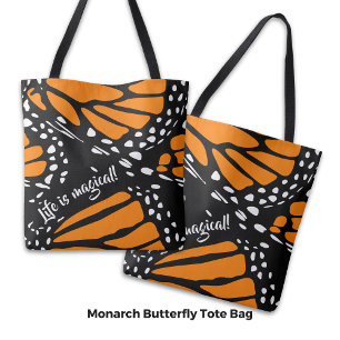 Bolsa Tote Abstrato Monarch Butterfly Wing - A vida é mágica!