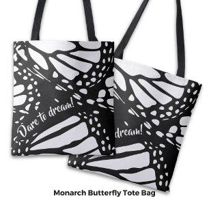 Bolsa Tote Abstrato Monarch Butterfly Wing - Atreve-se a Sonh
