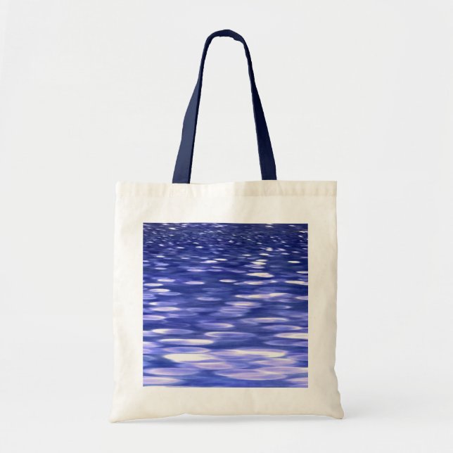 Bolsa Tote Abstrato nº 3: Shimmer azul (Frente)