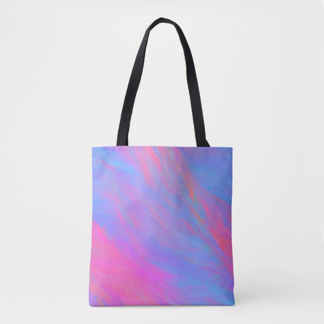 Bolsa Tote Abstrato Neon Ink Flow (Frente)