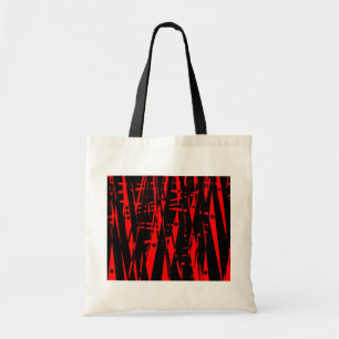 Bolsa Tote Abstrato no vermelho e no preto