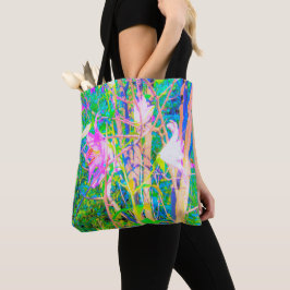 Bolsa Tote Abstrato Oriental Lily no Meu Jardim Rubio
