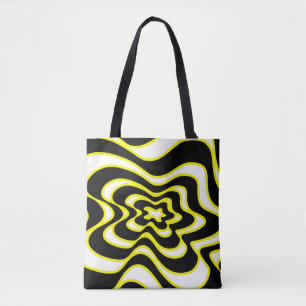 Bolsa Tote Abstrato padrão - amarelo