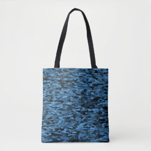 Bolsa Tote Abstrato - Padrão Azul Preto