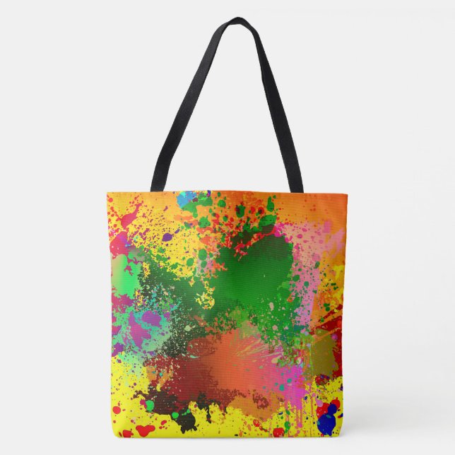Bolsa Tote Abstrato Paint Splatter (Frente)
