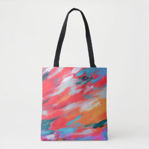 Bolsa Tote Abstrato Paleta de Trabalho de arte acrílico  Sac