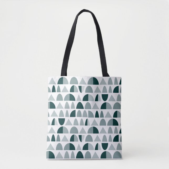 Bolsa Tote Abstrato Pattern 290721 - Verde monocromático (Frente)