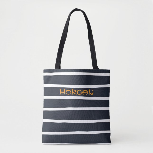 Bolsa Tote Abstrato personalizado "MORGAN" Design de Pastel (Frente)