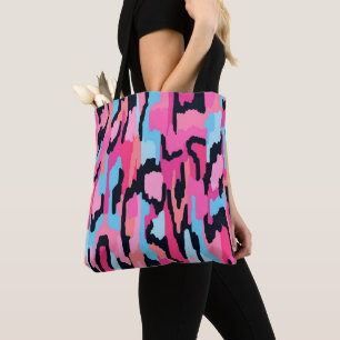Bolsa Tote Abstrato Pop cor-de-rosa