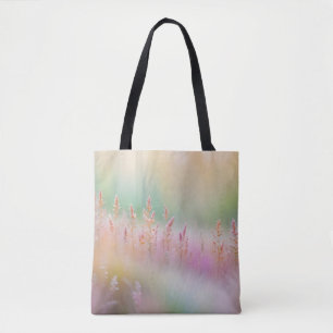 Bolsa Tote Abstrato Prairie Flowers Field Tranquil Nature Art