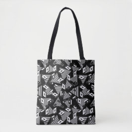 Bolsa Tote Abstrato Preto E Branco 
