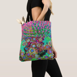 Bolsa Tote Abstrato psicodélico Groovy Roxo Sedum