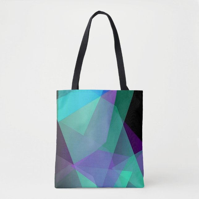Bolsa Tote Abstrato Purple & Green Totoag (Frente)