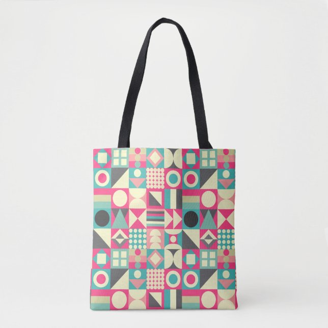Bolsa Tote Abstrato quadrados 110419 (Frente)