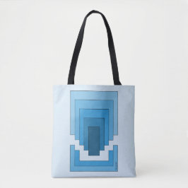 Bolsa Tote Abstrato retangular em azul