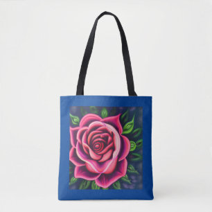 Bolsa Tote Abstrato Romântico Rosa Bloom