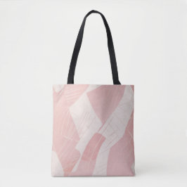 Bolsa Tote Abstrato Rosa Bege Minimalista