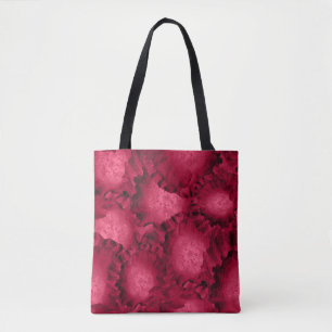 Bolsa Tote Abstrato rosa vermelha flores de papoila floral ro