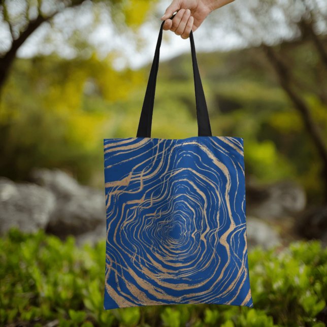 Bolsa Tote Abstrato Royal Fashion Faux Dourado Maze Arte Insp (Criador carregado)