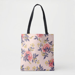 Bolsa Tote Abstrato sem costura com folhas de vindima e