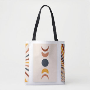 Bolsa Tote Abstrato Sun Moon Boho Posters