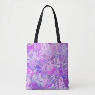 Bolsa Tote Abstrato Trendy Camo cor-de-rosa azul roxo