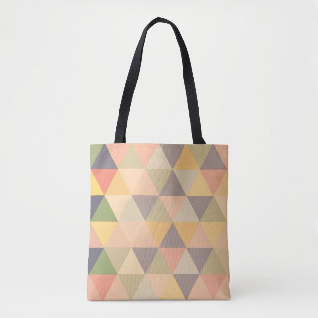 Bolsa Tote Abstrato triangular moderno padrão geométrico de p (Frente)