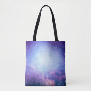 Bolsa Tote Abstrato universo estrelas de fumo