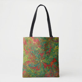 Bolsa Tote Abstrato verde-Dourado marmoreado