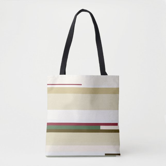 Bolsa Tote abstrato verde e vermelho (Frente)