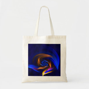 Bolsa Tote Abstrato Vortex Forma Azul Laranja