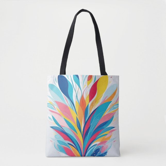 Bolsa Tote Abstrato Watercolor (Frente)
