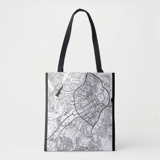 Bolsa Tote Abuja Nigeria Map (Frente)