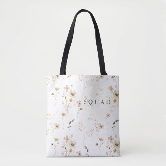 Bolsa Tote Abundância de Flores Silvestres Secas para Chá de  (Frente)