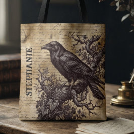 Bolsa Tote Academia Sombria Manuscrito Sépia Mal-humorado Cor