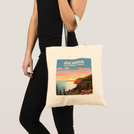 Bolsa Tote Acadia National Park Maine Coast Retro