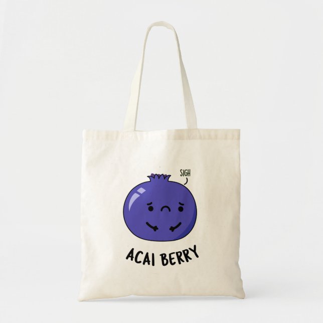 Bolsa Tote Acai Berry Funny Fruta Pun (Frente)