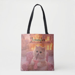 Bolsa Tote Acalme a Princesa Gato Durante o Caos Total