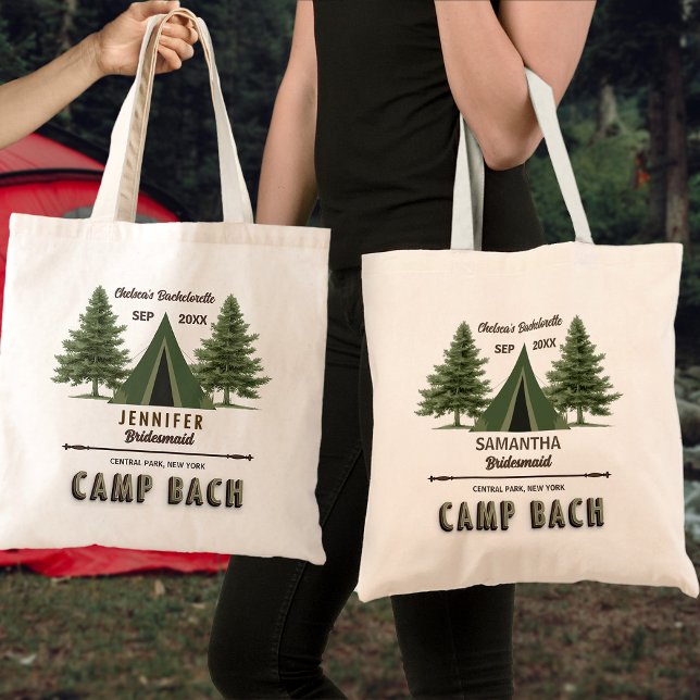 Bolsa Tote Acampamento Bach Rústico Despedida de Solteira Esq (Criador carregado)