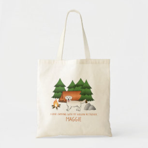 Bolsa Tote Acampamento De Retriever De Ouro Inglês Em Uma Flo