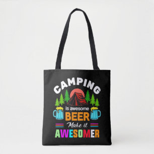 Bolsa Tote Acampamento é Cerveja Incrível Torna-la Mais Incrí