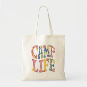 Bolsa Tote Acampamento Meninas de Verão Vida Tie-Die Retro 