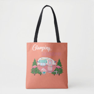 Bolsa Tote Acampamento RV Flamingos de Vovó