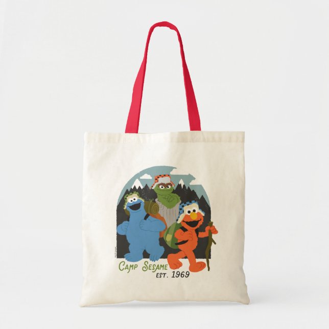 Bolsa Tote Acampamento Sesame Street EST. 1969 (Frente)